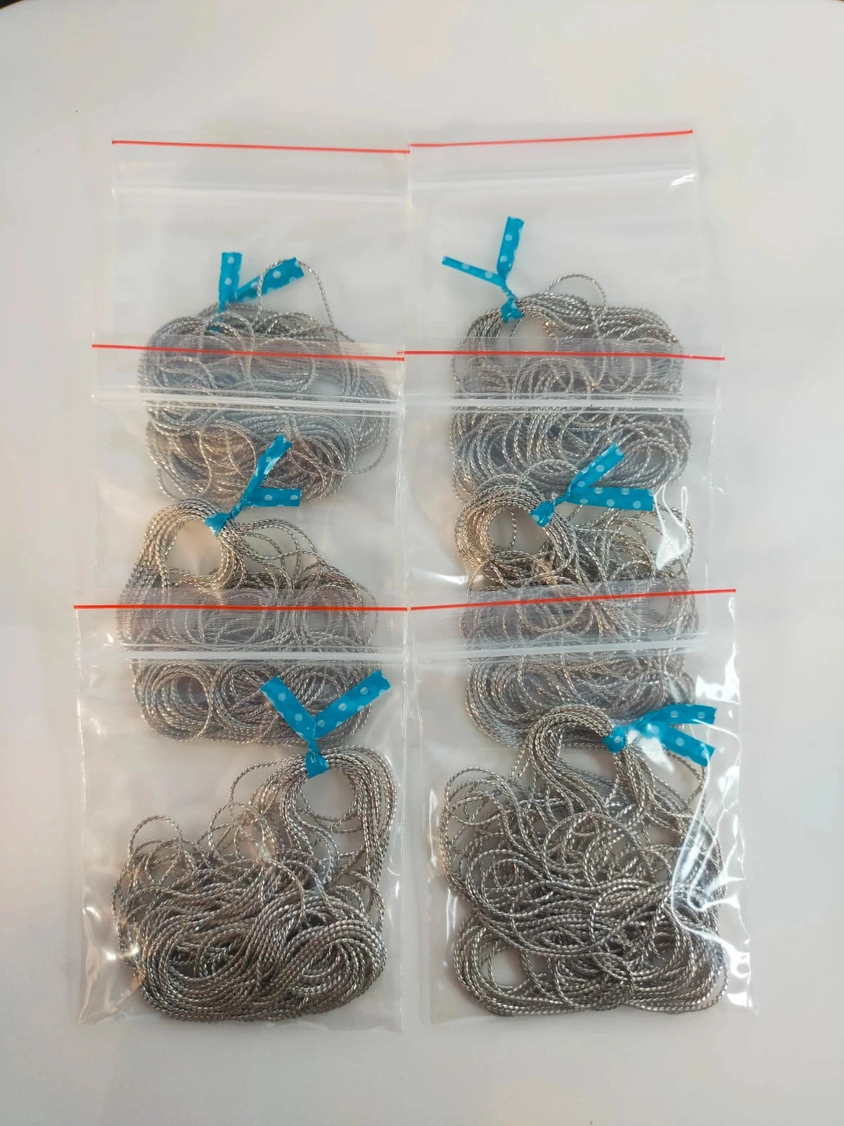 30m de chaîne serpentine 0,80 mm argenté Lot n°6566